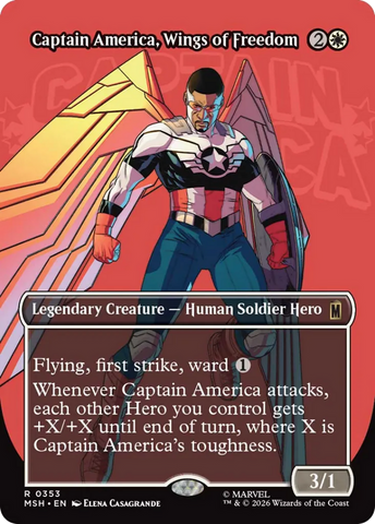 Captain America, Wings of Freedom (Borderless) [Marvel Super Heroes] - The Mythic Store | 24h Order Processing