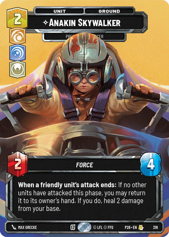 Anakin Skywalker - Prescient Podracer (218) (Foil) (218) [Sector and Regional Promos: Season 2] - The Mythic Store | 24h Order Processing