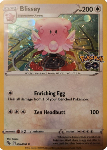 Blissey (052/078) (Cosmos Holo) [Pokémon GO] - The Mythic Store | 24h Order Processing