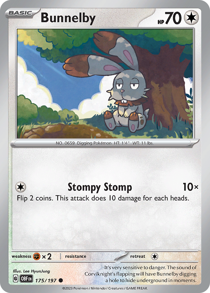 Bunnelby (175/197) [Scarlet & Violet: Obsidian Flames] - The Mythic Store | 24h Order Processing