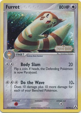 Furret (33/92) (Stamped) [EX: Legend Maker] - The Mythic Store | 24h Order Processing