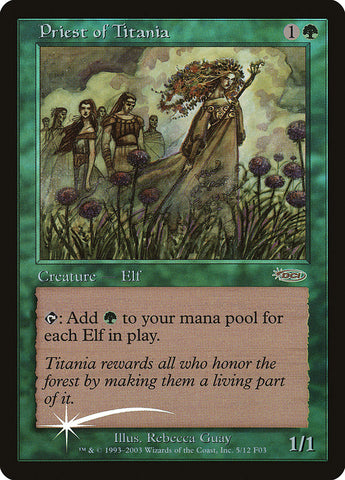 Priest of Titania [Friday Night Magic 2003] - The Mythic Store | 24h Order Processing