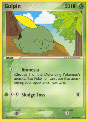 Gulpin (33/100) [EX: Crystal Guardians] - The Mythic Store | 24h Order Processing