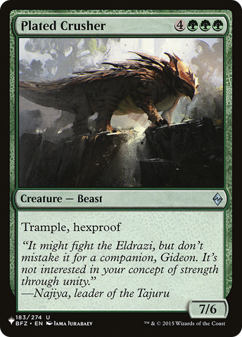 Plated Crusher [The List] - The Mythic Store | 24h Order Processing