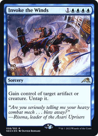 Invoke the Winds [Kamigawa: Neon Dynasty Prerelease Promos] - The Mythic Store | 24h Order Processing