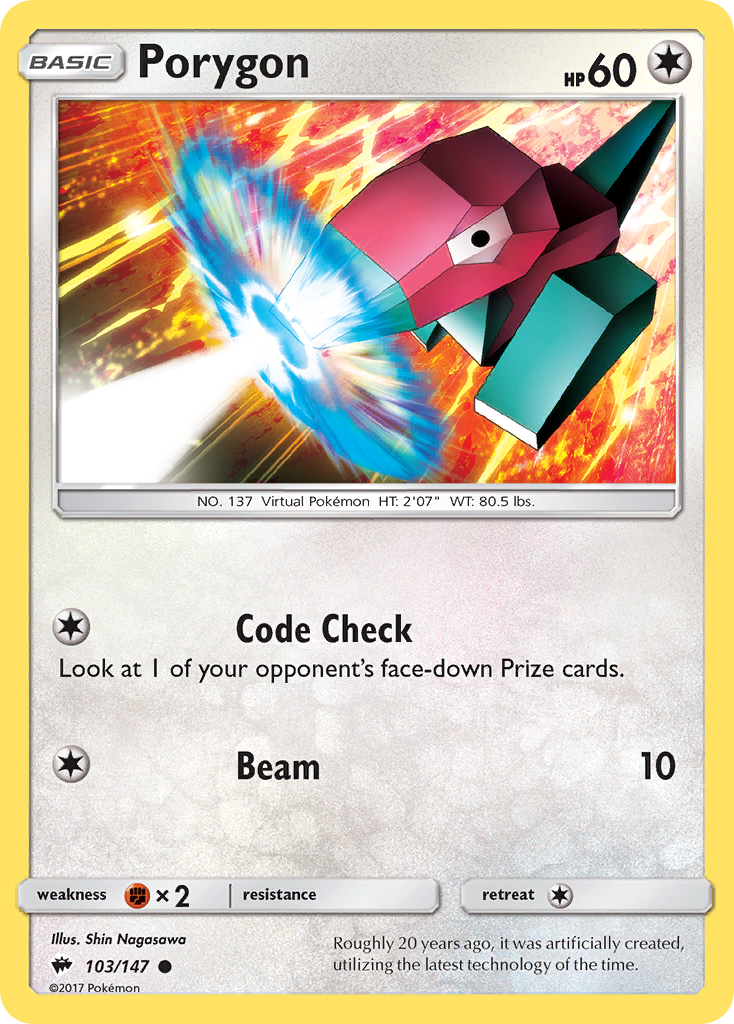 Porygon (103/147) [Sun & Moon: Burning Shadows] - The Mythic Store | 24h Order Processing