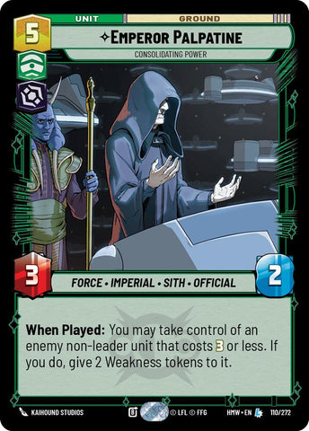 Emperor Palpatine - Consolidating Power (110/272) (110/272) [Homeworlds] - The Mythic Store | 24h Order Processing