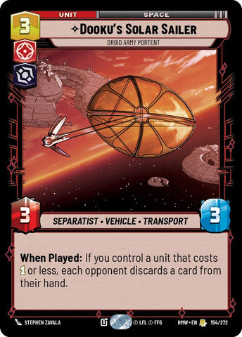 Dooku's Solar Sailer - Droid Army Portent (154/272) (154/272) [Homeworlds]