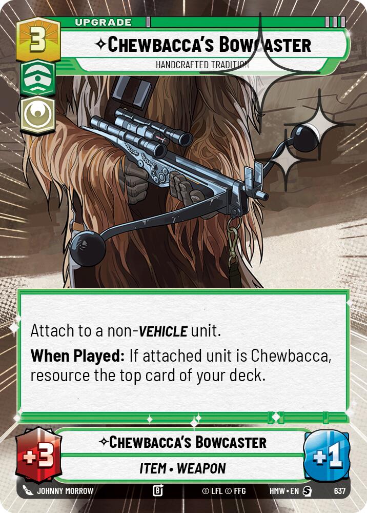 Chewbacca's Bowcaster - Handcrafted Tradition (637) (Hyperspace Foil) (637) [Homeworlds] - The Mythic Store | 24h Order Processing