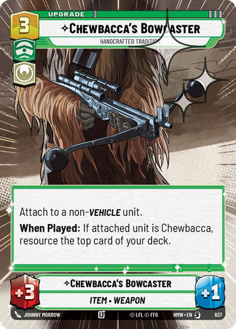 Chewbacca's Bowcaster - Handcrafted Tradition (637) (Hyperspace Foil) (637) [Homeworlds] - The Mythic Store | 24h Order Processing