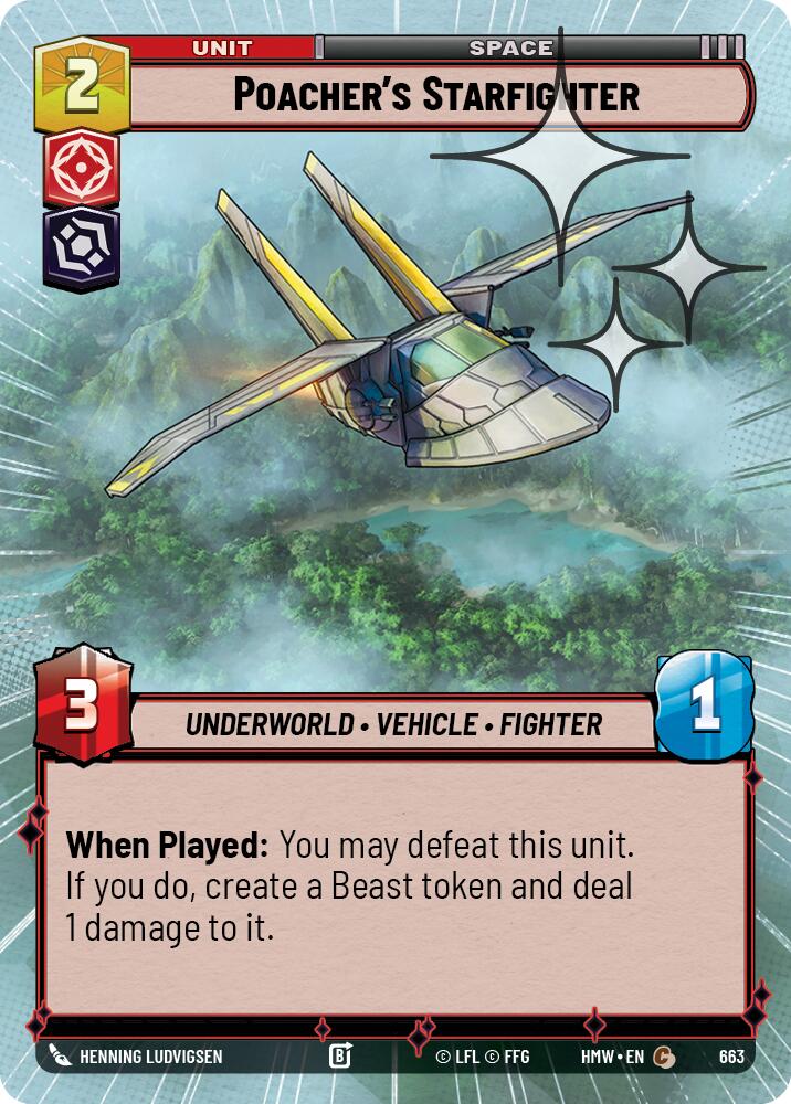 Poacher's Starfighter (663) (Hyperspace Foil) (663) [Homeworlds] - The Mythic Store | 24h Order Processing