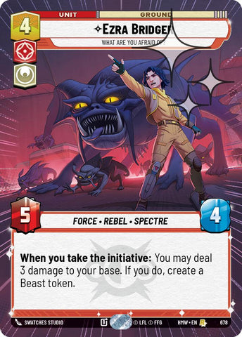 Ezra Bridger - What Are You Afraid Of? (678) (Hyperspace Foil) (678) [Homeworlds] - The Mythic Store | 24h Order Processing
