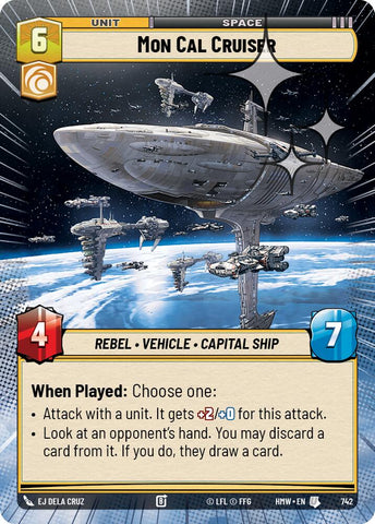 Mon Cal Cruiser (742) (Hyperspace Foil) (742) [Homeworlds] - The Mythic Store | 24h Order Processing