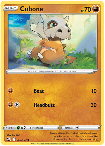 Cubone (069/163) [Sword & Shield: Battle Styles] - The Mythic Store | 24h Order Processing