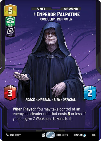 Emperor Palpatine - Consolidating Power (836) (Prestige) (836) [Homeworlds] - The Mythic Store | 24h Order Processing