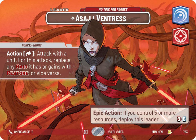 Asajj Ventress - No Time For Regret (783) (Showcase) (783) [Homeworlds] - The Mythic Store | 24h Order Processing