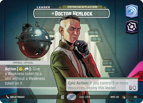 Doctor Hemlock - Emotion Has No Place Here (785) (Showcase) (785) [Homeworlds] - The Mythic Store | 24h Order Processing