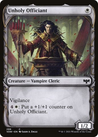 Unholy Officiant (Showcase Fang Frame) [Innistrad: Crimson Vow] - The Mythic Store | 24h Order Processing
