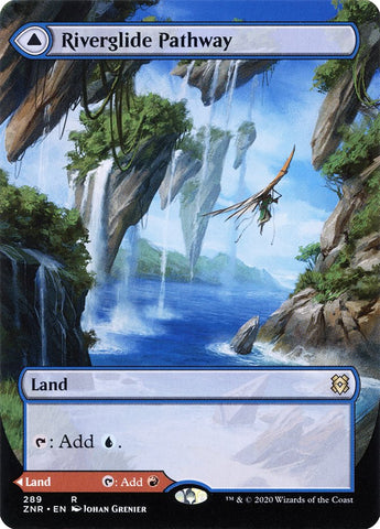 Riverglide Pathway // Lavaglide Pathway (Borderless Alternate Art) [Zendikar Rising] - The Mythic Store | 24h Order Processing