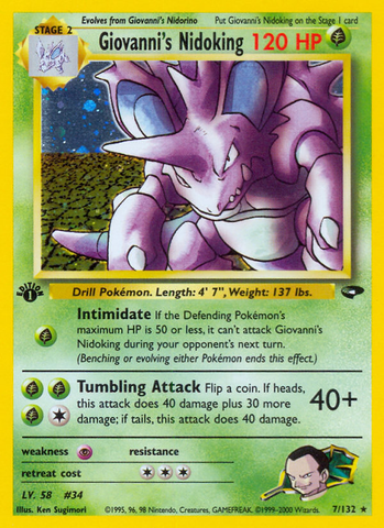 Giovanni's Nidoking (7/132) [Gym Challenge 1st Edition] - The Mythic Store | 24h Order Processing