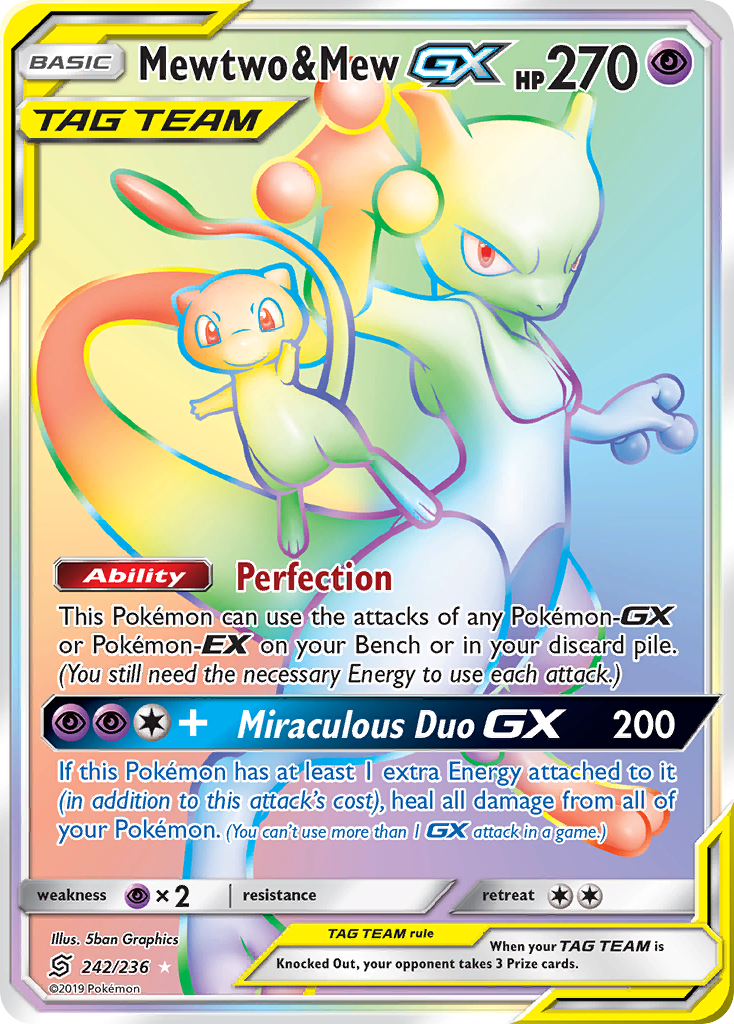 Mewtwo & Mew GX (242/236) [Sun & Moon: Unified Minds] - The Mythic Store | 24h Order Processing