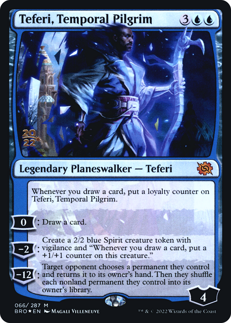 Teferi, Temporal Pilgrim [The Brothers' War Prerelease Promos] - The Mythic Store | 24h Order Processing