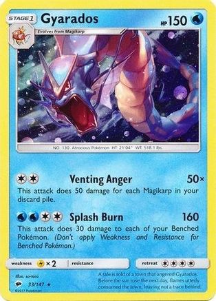 Gyarados (33/147) (Cosmos Holo) [Sun & Moon: Burning Shadows] - The Mythic Store | 24h Order Processing