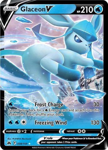 Glaceon V (038/159) [Sword & Shield: Crown Zenith] - The Mythic Store | 24h Order Processing