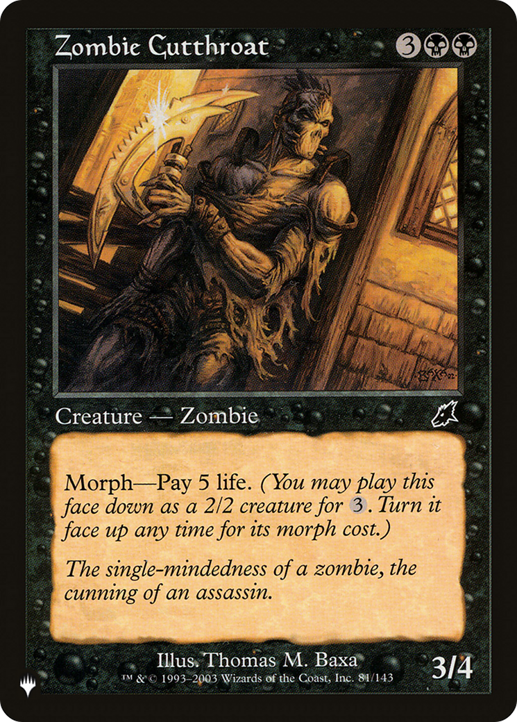 Zombie Cutthroat [The List Reprints] - The Mythic Store | 24h Order Processing