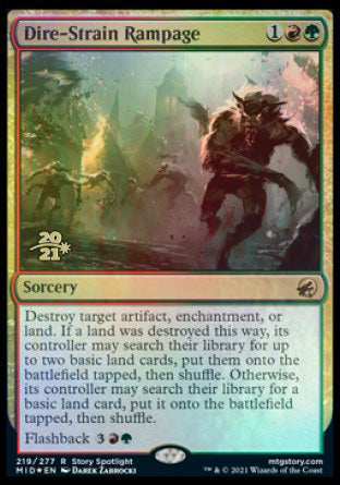 Dire-Strain Rampage [Innistrad: Midnight Hunt Prerelease Promos] - The Mythic Store | 24h Order Processing
