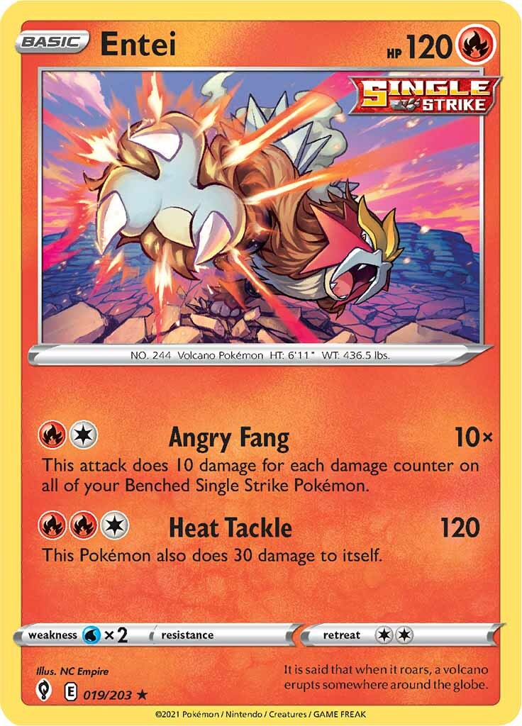 Entei (019/203) [Sword & Shield: Evolving Skies] - The Mythic Store | 24h Order Processing
