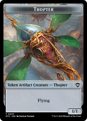 Thopter // Manifest Double-Sided Token [Outlaws of Thunder Junction Commander Tokens] - The Mythic Store | 24h Order Processing