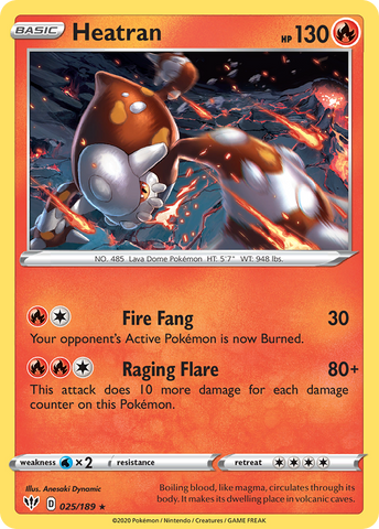 Heatran (025/189) [Sword & Shield: Darkness Ablaze] - The Mythic Store | 24h Order Processing