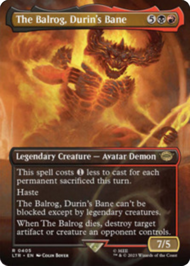 The Balrog, Durin's Bane (Borderless Alternate Art) [The Lord of the Rings: Tales of Middle-Earth] - The Mythic Store | 24h Order Processing