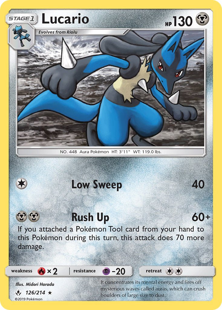 Lucario (126/214) (Theme Deck Exclusive) [Sun & Moon: Unbroken Bonds] - The Mythic Store | 24h Order Processing