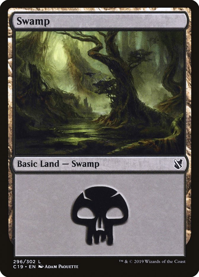 Swamp (296) [Commander 2019] - The Mythic Store | 24h Order Processing