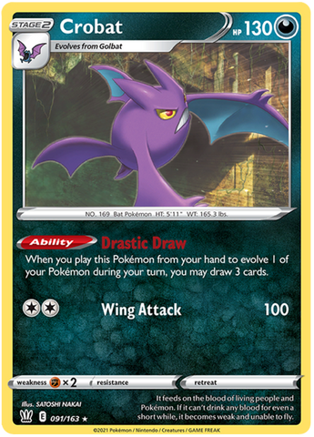 Crobat (091/163) (Theme Deck Exclusive) [Sword & Shield: Battle Styles] - The Mythic Store | 24h Order Processing