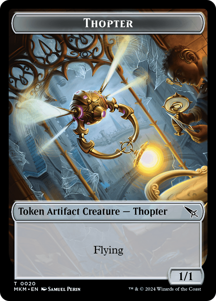 Thopter (0020) // Merfolk Double-Sided Token [Murders at Karlov Manor Tokens] - The Mythic Store | 24h Order Processing