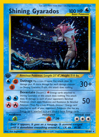 Shining Gyarados (65/64) [Neo Revelation 1st Edition] - The Mythic Store | 24h Order Processing