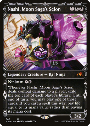 Nashi, Moon Sage's Scion (Showcase Ninja) [Kamigawa: Neon Dynasty] - The Mythic Store | 24h Order Processing