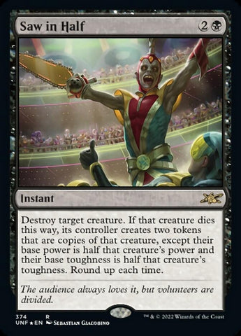 Saw in Half (Galaxy Foil) [Unfinity] - The Mythic Store | 24h Order Processing