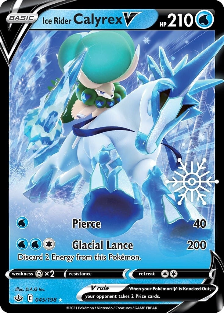 Ice Rider Calyrex V (045/198) (Holiday Calendar) [Sword & Shield: Chilling Reign] - The Mythic Store | 24h Order Processing