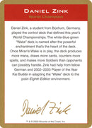 Daniel Zink Bio [World Championship Decks 2003] - The Mythic Store | 24h Order Processing