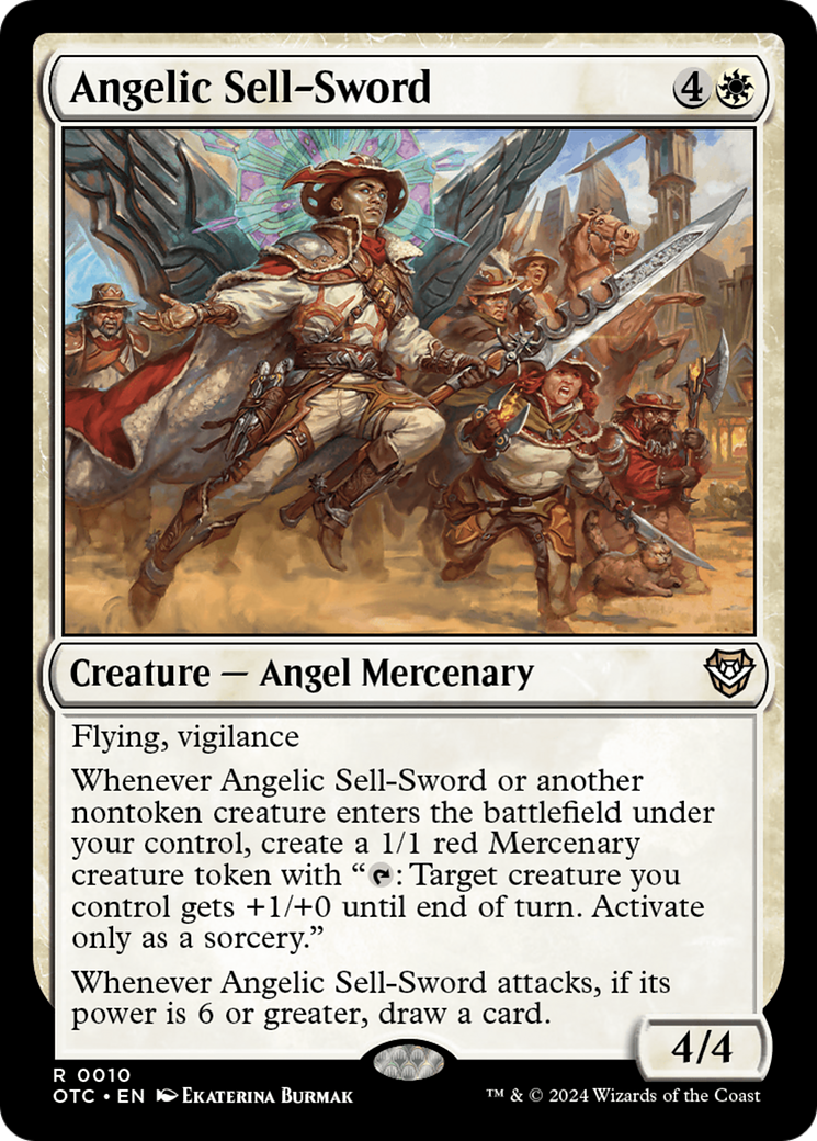 Angelic Sell-Sword [Outlaws of Thunder Junction Commander] - The Mythic Store | 24h Order Processing