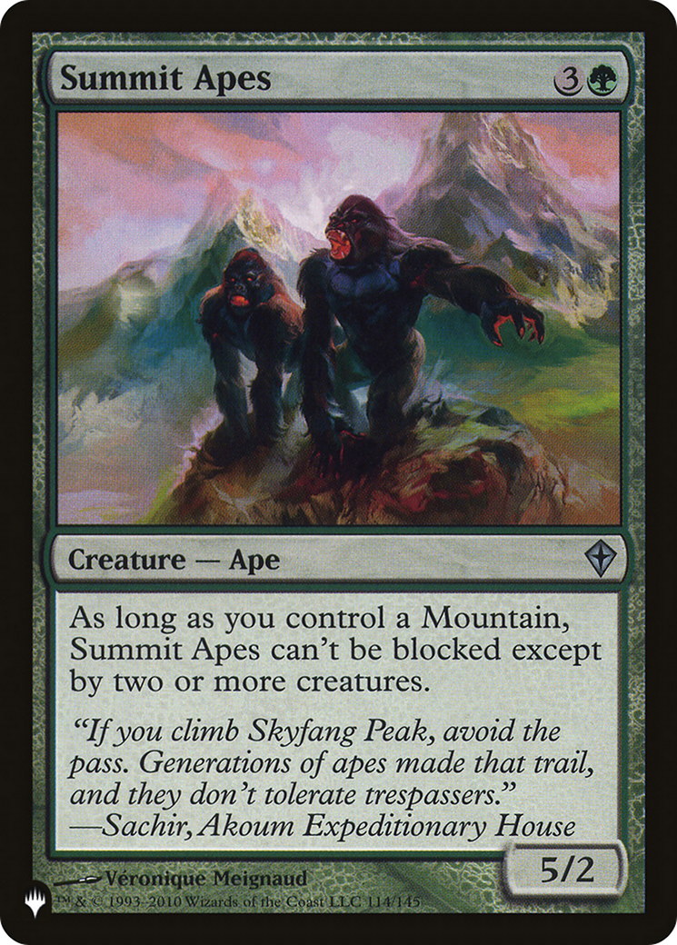 Summit Apes [The List] - The Mythic Store | 24h Order Processing