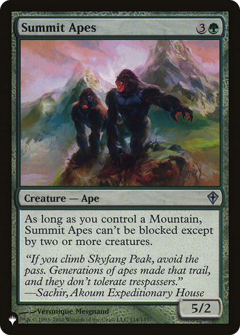 Summit Apes [The List] - The Mythic Store | 24h Order Processing