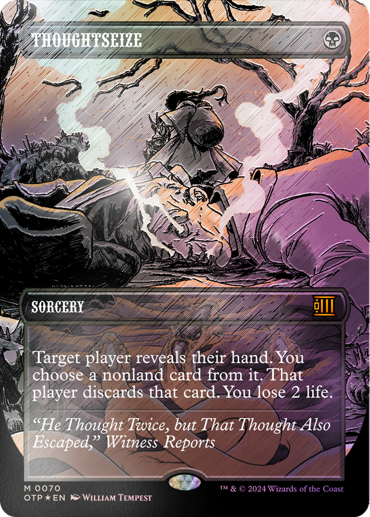 Thoughtseize (Textured Foil) [Outlaws of Thunder Junction: Breaking News] - The Mythic Store | 24h Order Processing