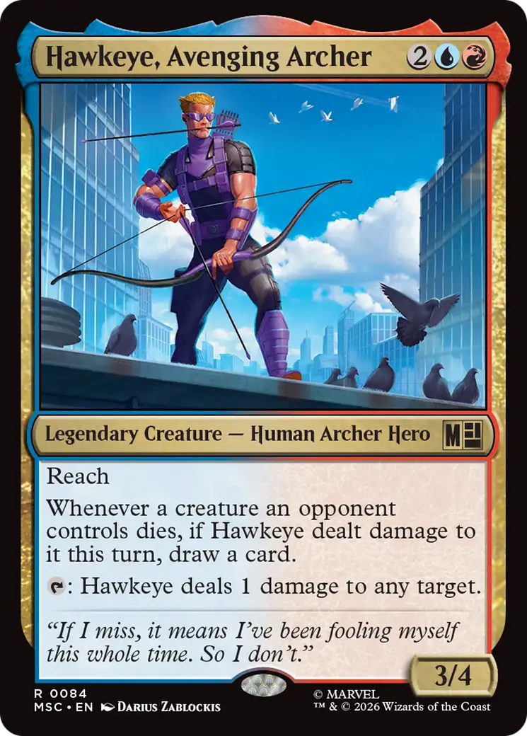 Hawkeye, Avenging Archer (Surge Foil) [Marvel Super Heroes Commander] - The Mythic Store | 24h Order Processing