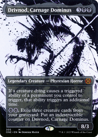 Drivnod, Carnage Dominus (Borderless Ichor) [Phyrexia: All Will Be One] - The Mythic Store | 24h Order Processing