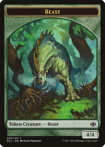 Beast Token (009/011) (Garruk vs. Liliana) [Duel Decks Anthology Tokens] - The Mythic Store | 24h Order Processing